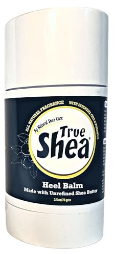 True Shea All-Natural Heel Balm, Foot Balm For Cracked Heel and Dry Feet, Moisturizer Made From Unrefined Shea Butter, Essential Oils and Vitamin E, 2.5 oz