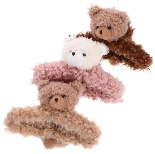 DRESSOOS 3stücke Teiliges Cartoon Bär Haarklammern Für Frauen Große Haarklammern Einzigartiges Haarzubehör Für Dickes Und Langes Haar Für Partys Und Alltag