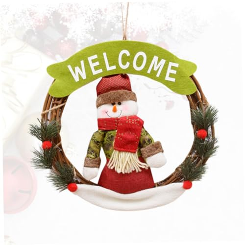 GRIRIW Rattankranz für Weihnachten Weihnachtsgirlande aus Rattan Weihnachtsdekoration aus Rattan Natürliches Material Umweltfreundlich und Langlebig