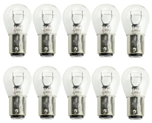 ShuoHui 10 x BAY15D P21/5W KFZ-Lampe 12V / 24V 21 Watt 5 Watt Bremslicht Rücklicht Glühlampe Kugellampe Glühbirne LKW RÜCKLICHT STOPPLICHT BLINKER (24, Volt)