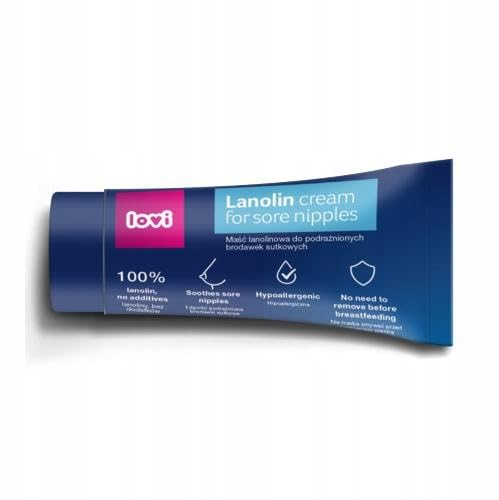 LOVI Lanolinsalbe für die Brustwarzen 37g, Natürlich und hypoallergen, Erleichterung beim Stillen, Vielseitige Anwendung
