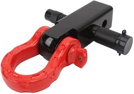 Receptor de Enganche de Grillete de 2 Pulgadas, Kit de Recuperación de Vehículos de Alta Resistencia, Receptor de Enganche de Remolque con Grillete de Anillo en D para Aventuras