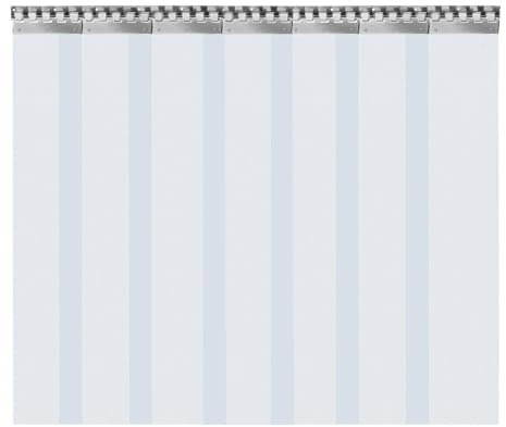 200 * 105cm PVC Streifenvorhang, PVC Vorhang, Fertig Vormontiert Lamellenvorhang, für Lagerhäuser, Fabriken, Supermärkte, Einkaufszentren, Depots und Unternehmen