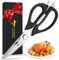 Ciseaux de Cuisine Démontables - Ciseaux à Volaille Acier Inox Poignée Confort | Lavables Lave-Vaisselle & Polyvalents, Pour Os de Poulet, Viande, Légumes, Fonctionne Casse-Noix Ouvre-Bouteille (NOIR)
