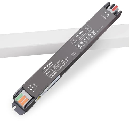 YAYZA! LED Trafo 12V 200W, Schlank Transformator AC 230V auf DC 12V 16.6A | Gleichstrom Niedervolt Netzteil Treiber Konstantspannung LED Driver für Streifenlichter