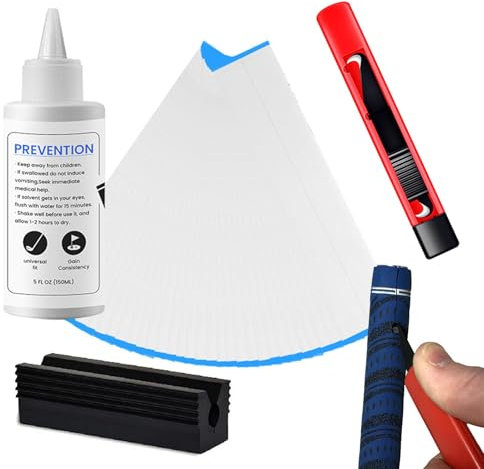 wiroouia Kits de regrippage de clubs de golf, kits de grips de golf - Solvant de préhension 5oz,Solvant de poignée 5oz, 15 cônes en papier, outil de regrippage des clubs de golf pour le golf, les