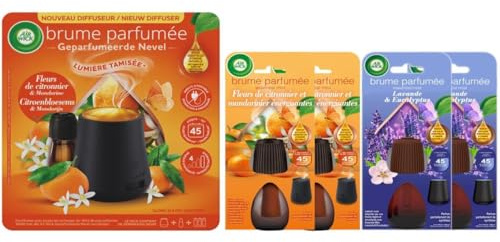 Air Wick Brume - Difusor luminoso, flor de limonero, 20 ml + 4 recargas: 2 flores de limonero + 2 lavanda y eucalipto