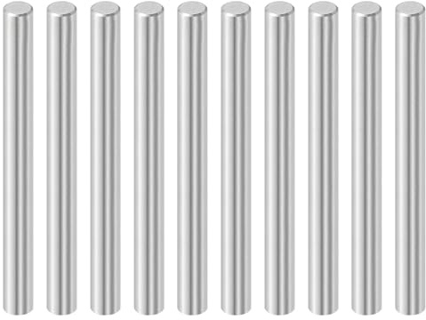 sourcing map 10 Stück 8 mm x 80 mm Dübelstifte, 316L Edelstahl Zylindrische Dübelstifte Regalstütze Peg Pin Stange Befestigungselemente Metall Regal Pegs Silber Ton