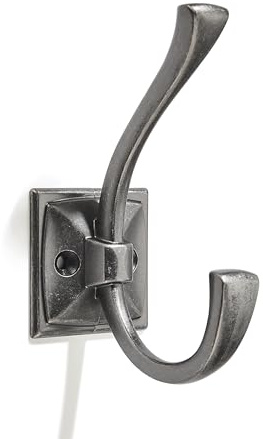 khtumeware Kleiderhaken im antiken Design, 5 Stück, matt, antikes Nickel, Kleiderhaken, Handtuchhaken für Eingang, Schuhschrank, Kleiderschrank, Badezimmer, Schlafzimmer, Möbelbeschläge