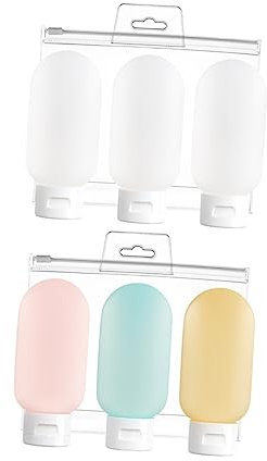 Vaguelly 6pcs Lotion Bottle Portable Shampoo Containers Leak Dispensers for Travel Home