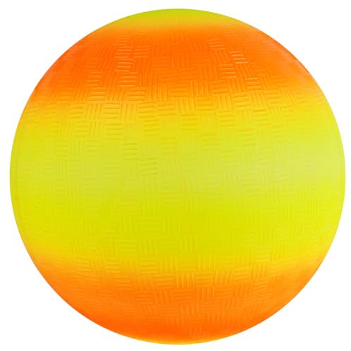 OSDUE PVC Spielball, Bouncy Kickball Mehrfarbig Regenbogen Ball Rainbow PVC Soft Ball für Fußball Softball für Drinnen und Draußen - ohne luftpumpe geliefert Wird (8,6 Zoll)