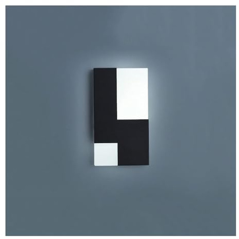 Lámpara de Pared geométrica LED empotrada: Diseño Moderno y Sencillo, Pantalla acrílica de 12 W, Regulable en 3 Colores. Aplique de Pared para Dormitorio, mesita de Noche, iluminación de Pared in