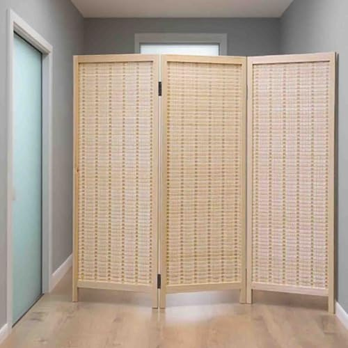 ZAQYCM Paravento divisorio Paravento Basso in Legno 60 80 100 120 150 170 180 200 CM di Altezza, Pareti Divisorie Temporanee Pieghevoli Pieghevoli più Lunghe 3 4 5 6 8 Pannello(3 Panel,H 60cm/2ft)