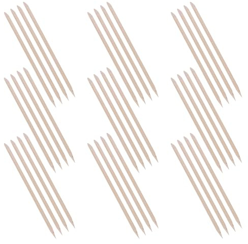 FRCOLOR 600 Bâtonnets de Manucure en Bambou Double Embout 11,4 Cm Outil de Pédicure et Manucure pour Repousser Cuticules et Nail Art Accessoires Hygiéniques pour Usage Professionnel