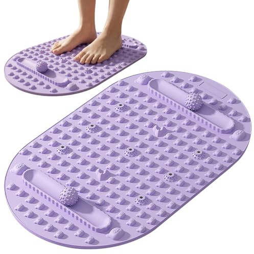 Tappetino per agopuntura per riflessologia plantare, tappetino per massaggio ai piedi in silicone con supporto antiscivolo - per agopressione spesso per scrivania, palestra domestica, yo.