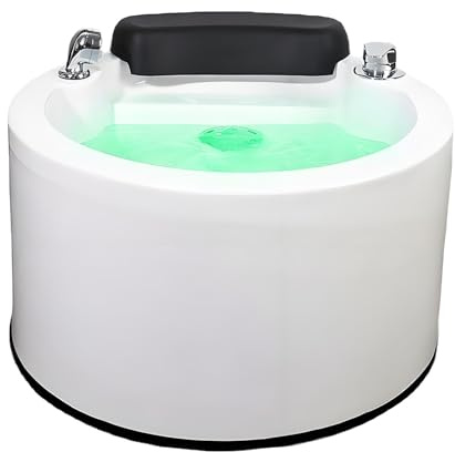 HuanSebesity Pedicure Foot Spa Bowl,Portable Acrylic Foot Bath Tub,Hot & Cold Water Control,Built-In Massage System,Upgraded Surf Massage,Ideal for Beauty Salon Household Foot Skincare Use B