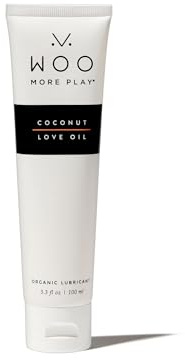 Woo More Play Coconut Love Oil | Organic Coconut Oil Personal Lubricant for Men and Women | Natural and Clean Ingredients | Doubles as Massage Oil | Relaxing Scent | 3.3 fl Oz (3.3 Fl Oz (Pack of 1))