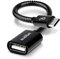 subtel® USB OTG Kabel kompatibel mit Huawei P40, P40 Pro / P30, P30 Lite / P20, P20 Pro / P10 / P9 / Mate 30, Mate 30 Pro / Mate 20 OTG Adapter USB C USB Host Kabel Alu On The Go Adapter schwarz OTG