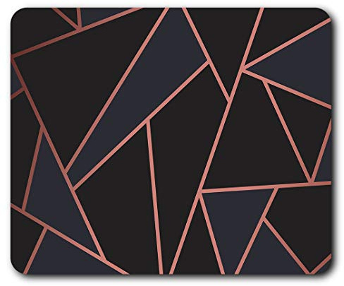 Rose Gold Black Art Deco Elegant Pattern Mouse Mat Pad Computer PC Laptop Gaming Office Home Desk Accessory Gadget - 24121