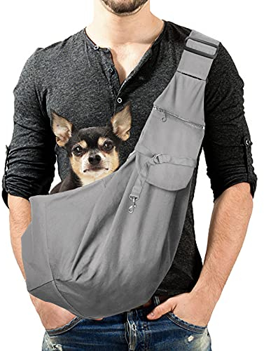 Lyneun Hundetragetasche Haustier Verstellbare Umhängetasche Transporttasche für Haustiere,Atmungsaktive Transporttasche für Katzen und HundeGeeignet für Spaziergang Aktivitäten im Freien und Ausflüge