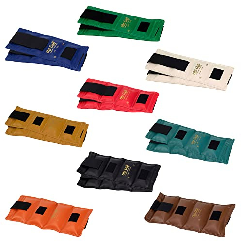 The Cuff Original Adjustable Ankle and Wrist Weight for Training, Dance, Running, Toning, and Physical Therapy for Men and Women, 16 Piece Set (2 each: 1,1.5,2,2.5,3,4,5; 1 each: 7.5,10)