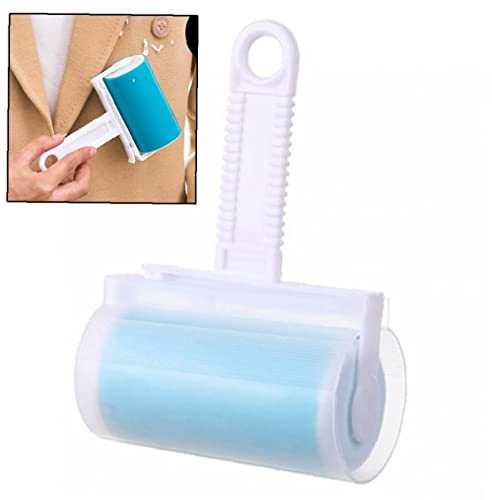 Zonster Klebrige Fussel Roller, Wiederverwendbare Waschbare Fusselrolle, Haustierhaarentferner Sauberer Pinsel Hilfsmittel Für Kleidung, Haustierhaare, Autosetten, Möbel, Blau