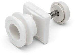 8 x Joint Ball Grooved/Slot Shower Door Rollers 19mm Wheel White Sovereign