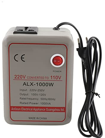 Lfhelper Trasformatore di tensione da 1000 W, 220 V a 110 V, convertitore trasformatore, convertitore 1000 VA step down