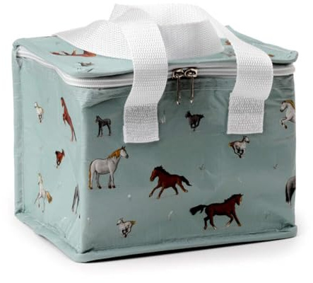 Puckator Cool Lunch Bag with Willow Farm Horses Design Made Out of Recycled Plastic Bottles - Insulated Lunch Bag for Women Men Children - Lunch Box Bag for Work & School - Beach Picnic Accessories