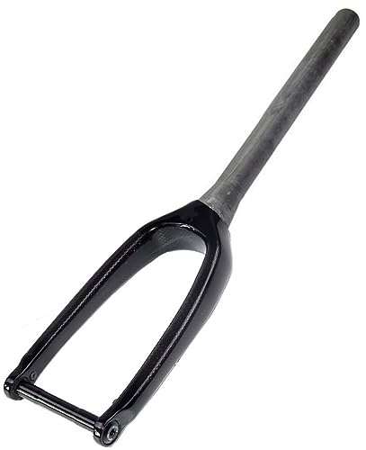 LHHL 16/20 Mountainbike Kohlefaser Starrgabel BMX 1-1/8 Verjüngtes Rohr Vorderradgabel Scheibenbremse/C-Bremse MTB Fahrradgabel 15x100mm Steckachse (Color : Black-Glossy, Size : 20)