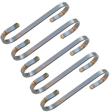 Cabilock 20 Piezas Gancho De Acero Inoxidable Ganchos Metálicos Para Organizar Utensilios De Cocina Forma De s Forma De s Material Resistente