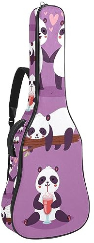 Eslifey Akustikgitarre Tasche Bunte Blume Gänseblümchen Muster Verstellbarer Schultergurt Gitarre Fall Gig Bag 40 41 42 Zoll, Farbe 4, 42.9x16.9x4.7 in