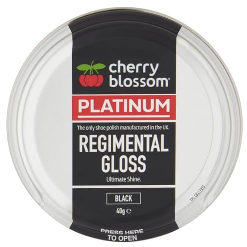 Cherry Blossom Shoe Polish Shines, Nourishes & Protects With Carnauba Wax Available In All Styles Preventing Footwear From Cracking Available In All Traditional Colours (Regimental Gloss Black)