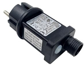 Luccika® Trasformatore Alimentatore per Luci a LED 6W a 31V con Memoria Timer e 8 differenti Giochi IP44 con spina Schuko Ignifugo a bassa tensione per decori luminosi di Natale