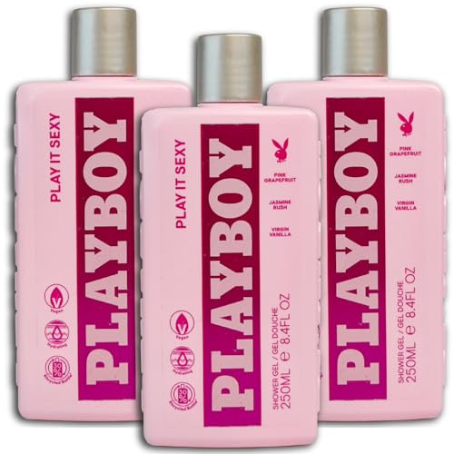 Playboy Lot de 3 gels douche Play It Sexy 3 x 250 ml