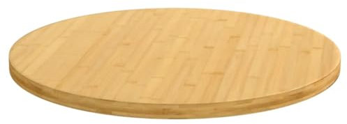 FOZICV Tischplatten Table Top Tischplatte Rund Ø90x2,5 cm Bambus Esstischplatte Werkbankplatte Möbelplatten Deckplatte Schreibtischplatte Couchtisch Rund Bambusplatte Bambusmöbel