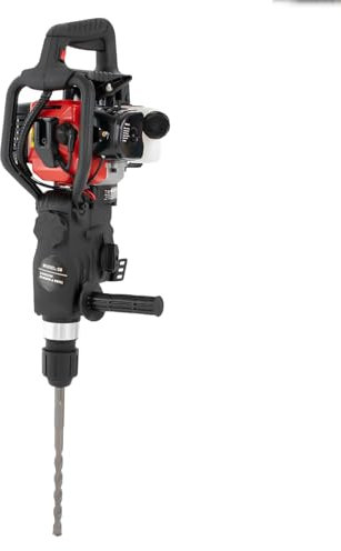 Marteau de démolition à essence 32,6 CC - 2 temps - Brise-béton - Foret perforateur 5000 tr/min - Avec 3 forets, 1 burin pointu et burin pointu
