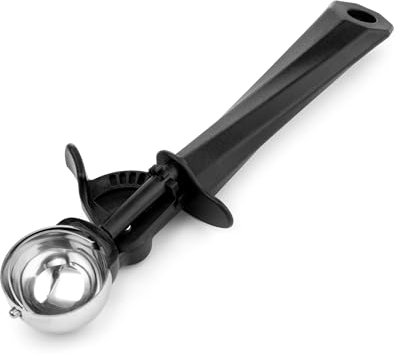 Ice Cream Scoop, 1.3 tbsp Stainless Steel Cookie Scoop 20 ml, Ice Cream Spoon with Easy Trigger, Kitchen Scoop for Ice Cream, Cookie, Mashed Potato, Meatballs, Mellon Balls, Scoop Size 42mm