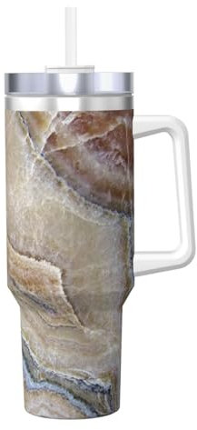 Onyx Stone Pallido Blu Stampa 4 Oz Ice Bully Portatile Isolato In Acciaio Inox Tumbler Caldo Freddo Bevande Regalo