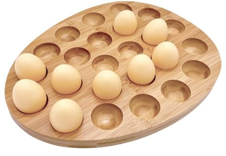 Reversible Charcuterie Board - Devil Eggs, Cold Meats from the Reversible Door | Kitchen Tray, Devil Egg Carrier, Wooden Devil Egg Box, TA