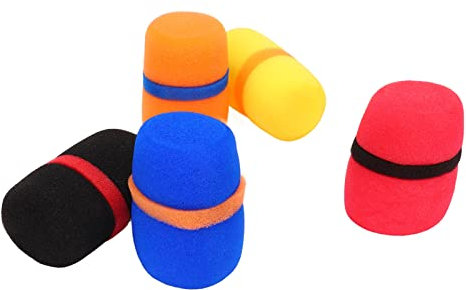 Qukaim Mikrofonabdeckungen aus Schaumstoff, Mikrofon-Schwammabdeckung, verdickter Fallwiderstand, Handmikrofon-Windschutzscheibe, Schaumstoff-Mikrofonabdeckung für KTV und Konferenzraum