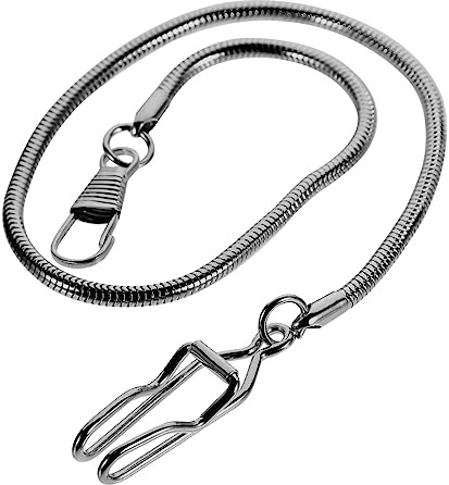 TOVINANNA Catena Leggera e Portatile in Lega Nera Orologio da Tasca e Vintage per Abbigliamento Formale e Collezionismo Jeans