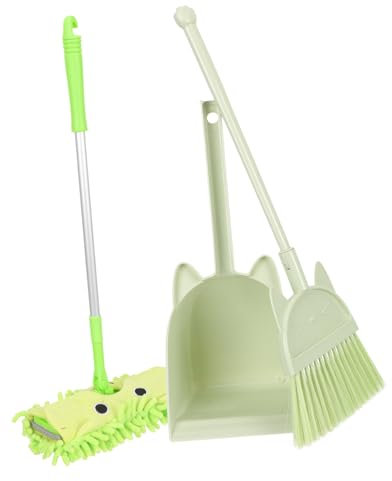 VANZACK Kids Broom and Mop Set for Toddlers 5-Piece Cleaning Toy Set Dustpan Mini Brush and Realistic Accessories Pretend Play Housekeeping Kit for Children