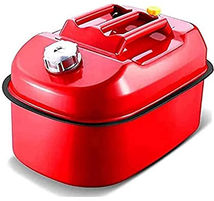 Bidón de Gasolina, diésel, bidón metálico para Combustible, bidón Rojo de Acero, Tanque de Almacenamiento de Combustible, fácil de Transportar y Limpiar, contenedor de Reserva de Gasolina pa