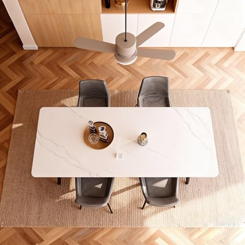 CinderWick White Sintered Stone Dining Table 120x70cm Compact Carbon Steel | Compact 120x70 cm sintered stone tabletop — space-saving design ideal for small apartments, flats, and cosy kitchen diners