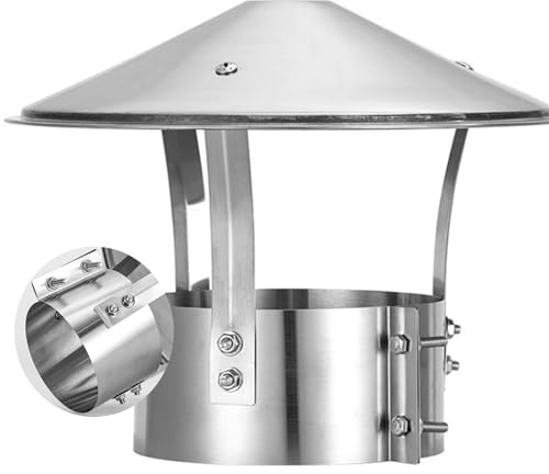 Sombreros para Chimeneas - Sombrerete Chimenea - Acero Inoxidable - ø 100/150/190/220/250mm - Caperuza Salida Humos - Tapa de Chimeneas - Tapa de Tubo de Humo(200mm)