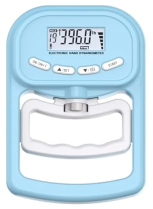 MEIVIYA Dinamómetro Digital de Mano de 180 kg, comprobador de Fuerza de Agarre, 2 Unidades