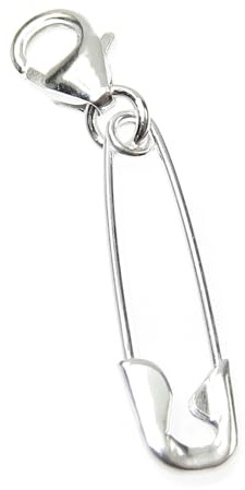 Maldon Jewellery Sicherheitsnadel Sterlingsilber-Clip-Anhänger mit kleiner Öffnung .925 x 1 Sicherheitsnadel-Anstecknadeln
