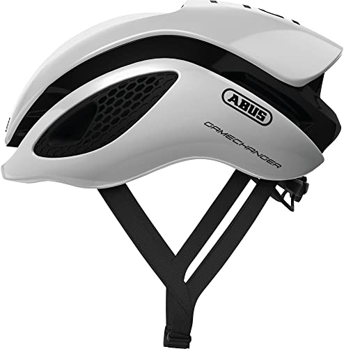 Abus Gamechanger Aero- Helm Fahrradhelm, Weiß (polar white), S (50-55 cm)