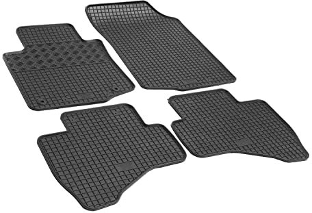 Fußmatten kompatibel mit Toyota Aygo 2005-2014 Gummi Auto 100% passgenaue Gummimatten Automatten Antirutsch Schwarz